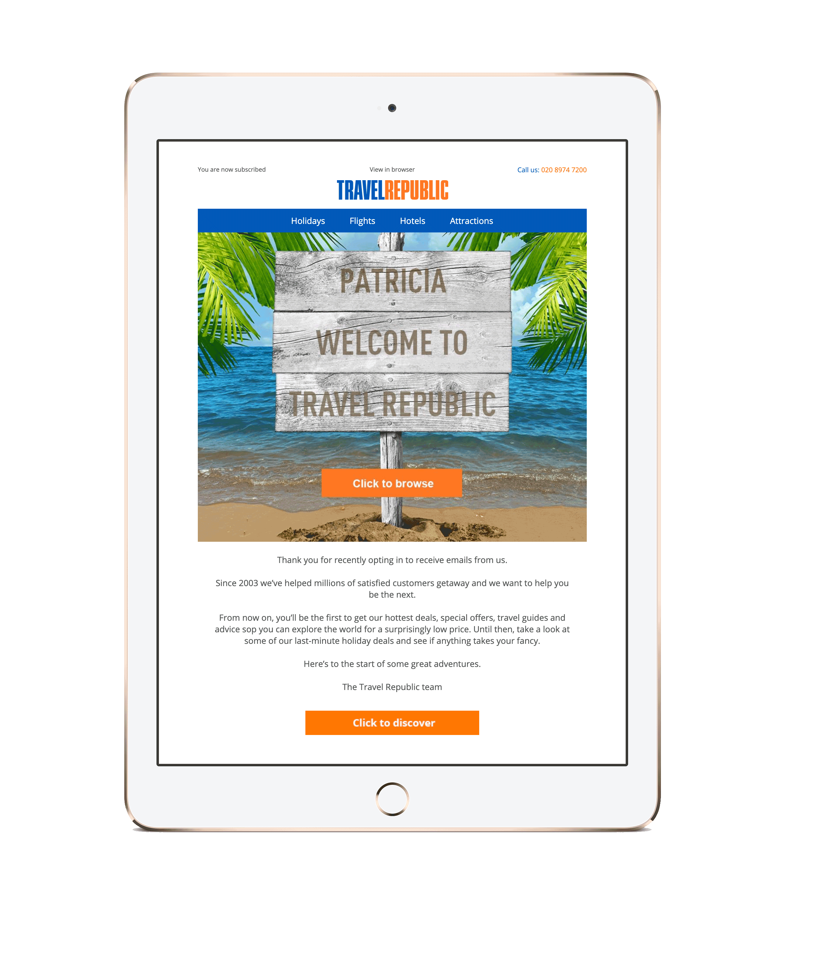 Travel Republic personalized image Travel Republic personalized image